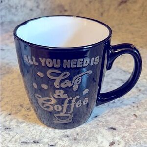 Black Coffee Mug - All You Need is Love & Coffee